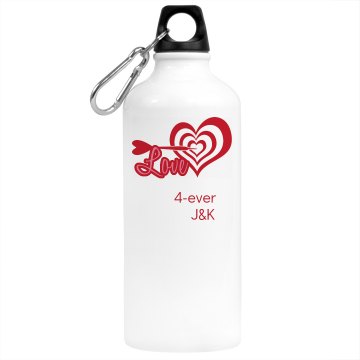 Love 4-Ever Water Bottle Aluminum Water Bottle
