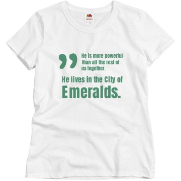 In The City of Emeralds Misses Bella Flowy Lightweight Raglan Tee