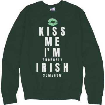 I'm Half Irish Junior Fit Bella 1x1 Rib Ringer Tee
