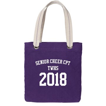 Senior Cheer Bag Port Authority Color Canvas Tote
