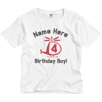 Birthday Boy Youth Basic Gildan Ultra Cotton Crew Neck Tee