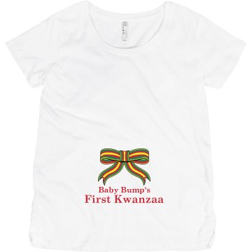 Baby Bump's 1st Kwanzaa Maternity LA T Sportswear Tee