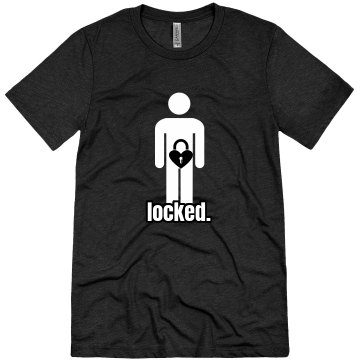 Locked Couples Male Unisex Canvas Triblend Tee