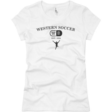 Western Soccer Alumni Junior Fit Basic Bella Favorite Tee