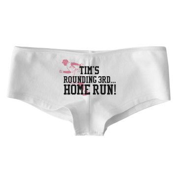 HOME RUN! Bella Contrast Satin Trim Thong