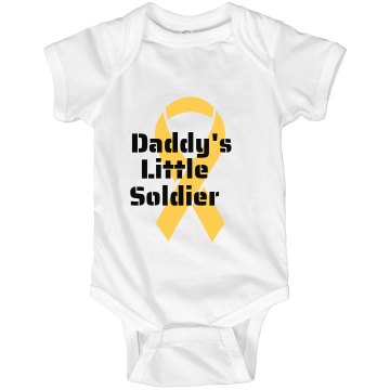 Daddy's Soldier Infant Rabbit Skins Lap Shoulder Creeper