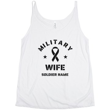 Marine Wife Tank Junior Fit Bella Sheer Longer Length Rib Strap Tank Top