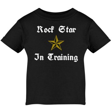 Rock Star In Training Infant Rabbit Skins Lap Shoulder Tee
