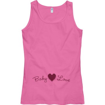 Baby Love Maternity Junior Fit Bella Sheer Longer Length Rib Tank Top