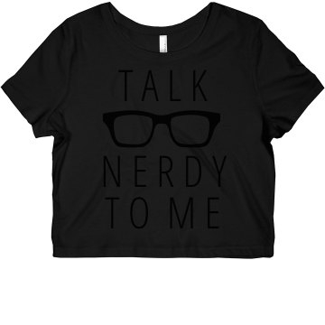 Talk Nerdy 2 Me Junior Fit Bella Sheer Longer Length Rib Tee