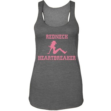 Redneck Heartbreaker Junior Fit Bella Sheer Longer Length Rib Strap Tank Top