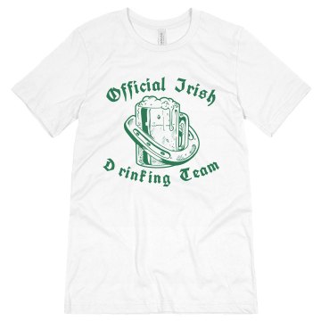 Irish Drinking Team Unisex Canvas Jersey Tee