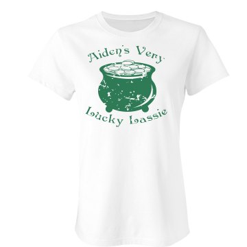 Very Lucky Lassie Junior Fit Bella Sheer Longer Length Rib Tee
