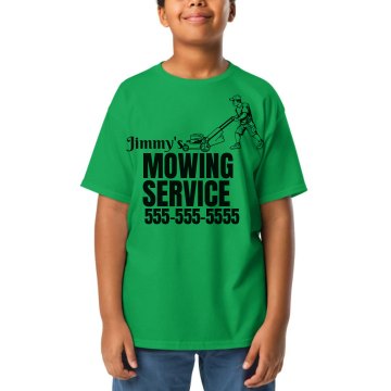 Youth Mowing Service Youth Gildan Ultra Cotton Crew Neck Tee