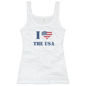 July 4th Tank Junior Fit Basic Bella 2x1 Rib Tank Top