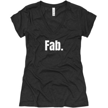 Fab Tee Junior Fit Bella Triblend Deep V Neck Tee