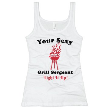 Sexy Grill Sergeant Junior Fit Bella Sheer Longer Length Rib Tank Top