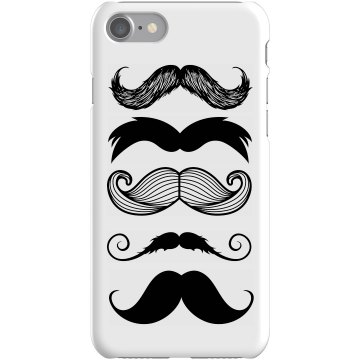 Multi-stache iPhone Case Plastic iPhone 5 Case White 