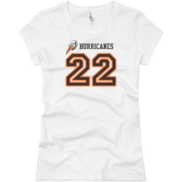 Hurricanes Junior Fit Basic Bella Favorite Tee