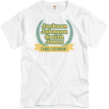 Multi-Name Reunion Unisex Basic Gildan Heavy Cotton Crew Neck Tee