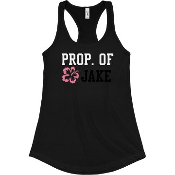 Property of Jake Junior Fit Bella Sheer Longer Length Rib Racerback Tank Top
