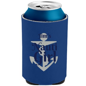 Jim's Nauti Navy Girl The Official KOOZIE Can Kooler