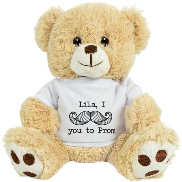 Mustache Prom Bear Medium Plush Teddy Bear
