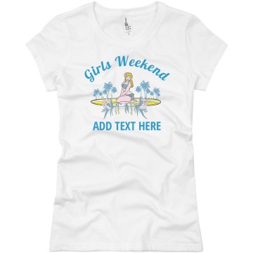 Girls Weekend Tee Junior Fit Basic Bella Favorite Tee