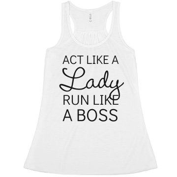 Run Like A Boss Misses Bella Flowy Boxy Lightweight Crop Tank