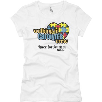 Carolyn's Crew Autism Junior Fit Basic Bella Favorite Tee