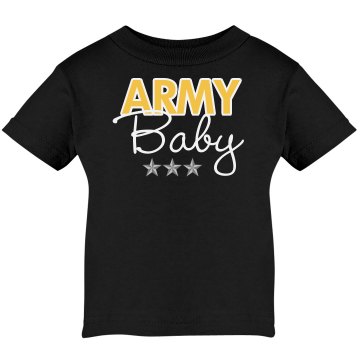 Army Baby Infant Tee Infant Rabbit Skins Lap Shoulder Tee