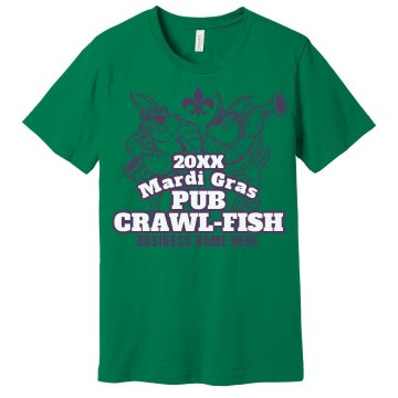 Mardi Gras Pub Crawl Unisex Gildan Heavy Cotton Crew Neck Tee