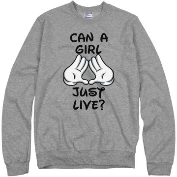 Can I Live? Unisex Hanes Crew Neck Sweatshirt