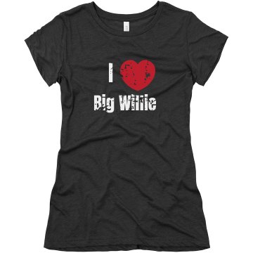 Love Big Willie Junior Fit Bella Triblend Tee