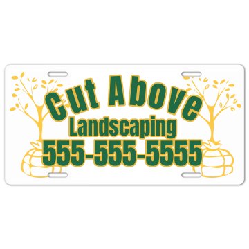 Landscaping Plate Ad License Plate