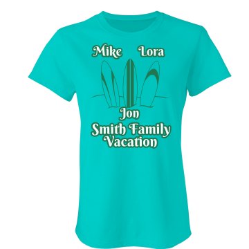 Smith Family Vacation Junior Fit Bella Sheer Longer Length Rib Tee