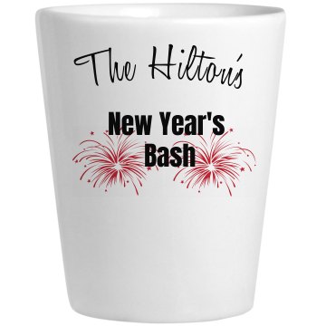 New Year's Bash Ceramic Shotglass