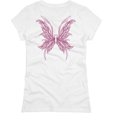 Pretty Angel Wings Junior Fit Basic Bella Favorite Tee