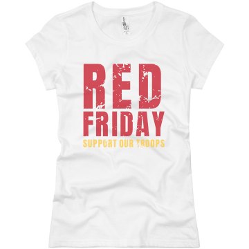 Support Troops Friday Junior Fit Basic Bella Favorite Tee