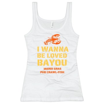 I Wanna Be Loved Bayou Junior Fit Bella Sheer Longer Length Rib Tank Top