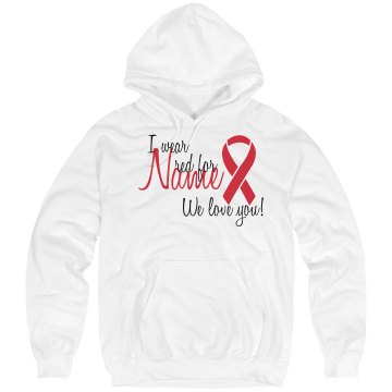 AIDS Awareness Ribbon Unisex Hanes Ultimate Cotton Heavyweight Hoodie