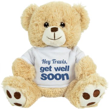 Get Well Soon Message Medium Plush Teddy Bear