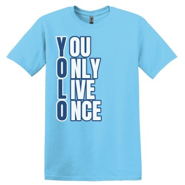 Downward YOLO Unisex Gildan Heavy Cotton Crew Neck Tee