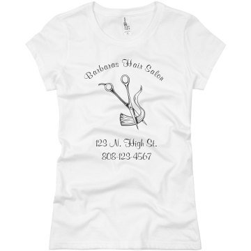 Hair Salon Tee Junior Fit Basic Bella Favorite Tee