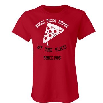 Pizza House Tee Junior Fit Bella Sheer Longer Length Rib Tee