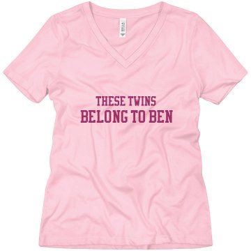 These Twins Misses Relaxed Fit Anvil V-Neck Tee