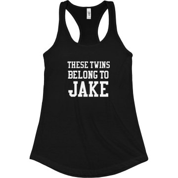 These Twins Belong To... Junior Fit Bella Sheer Longer Length Rib Racerback Tank Top