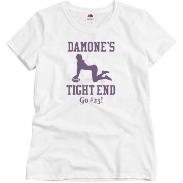 Damone's Tight End Junior Fit Brightline 3/4 Sleeve Jersey Tee