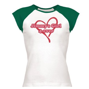 Jimmy's Girl Junior Fit Bella 1x1 Rib Cap Sleeve Raglan Tee