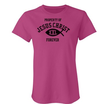 Property of Jesus XXL Junior Fit Bella Sheer Longer Length Rib Tee